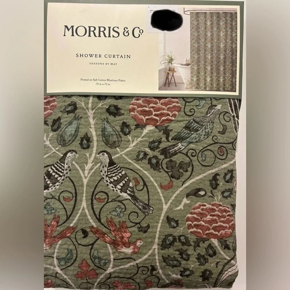 Morris & Co Shower Curtain Seasons By May Green 72x72